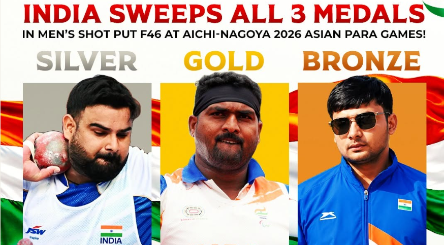 Indian Athletes Sweep Asian Para Games Shot Put Medals