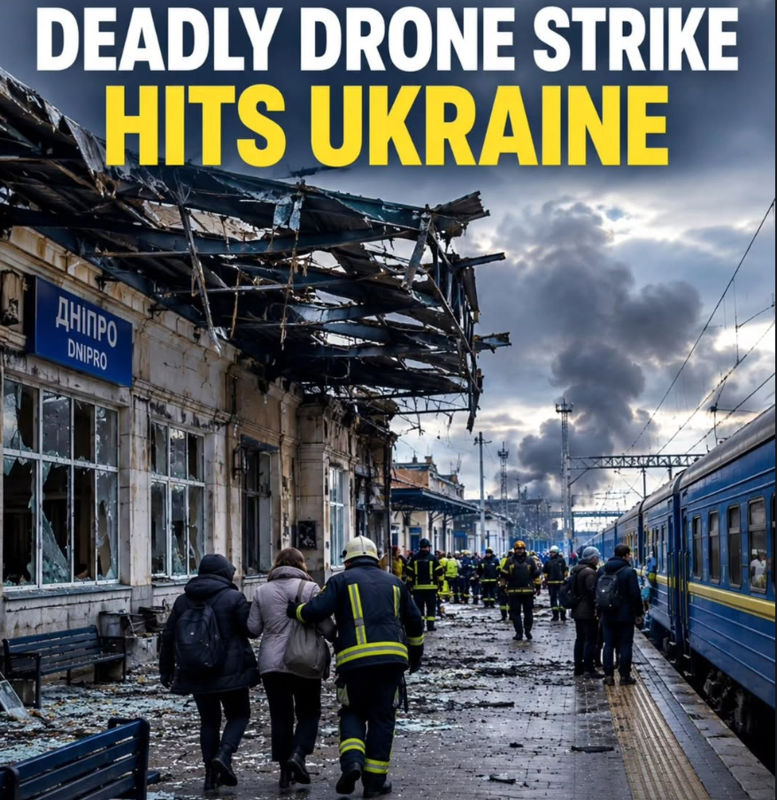 Ukraine Russian Drone Strike on Dnipro Railway Station Kills 15