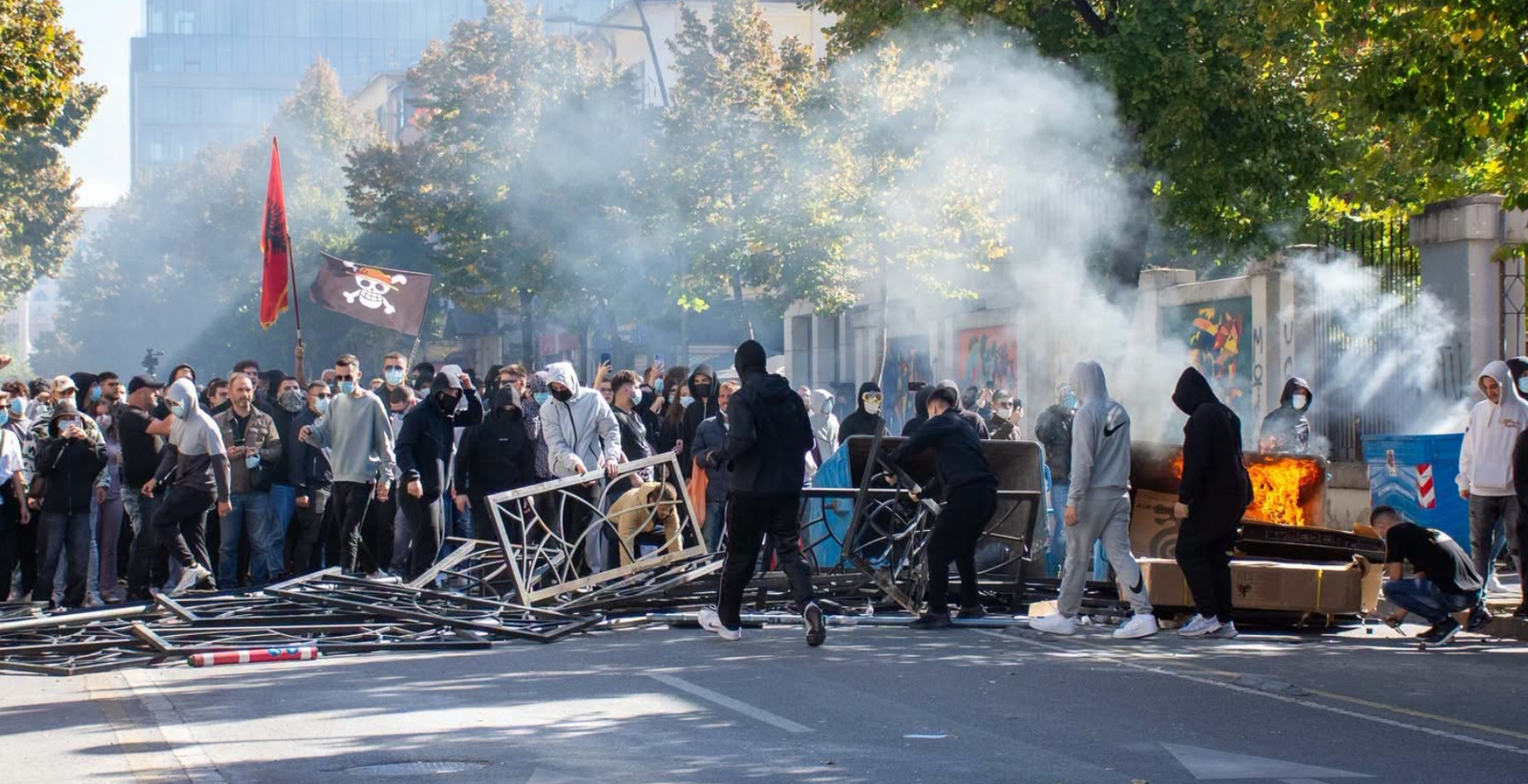 Albania Student Protests Turn Violent as Education Ministry Burns