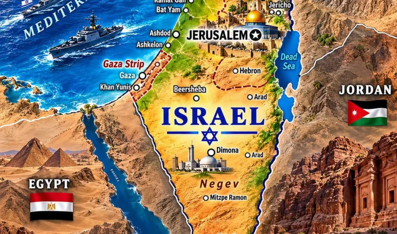 Israel Map 2026 Geography, Major Cities, Borders and Middle East Explained