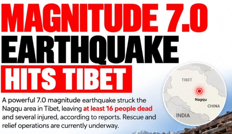 Tibet Earthquake Today Magnitude 7.0 Quake Kills 16, Rescue Operations Continue