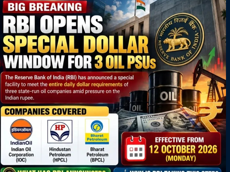 RBI Opens Special Dollar Window for IOCL, HPCL and BPCL