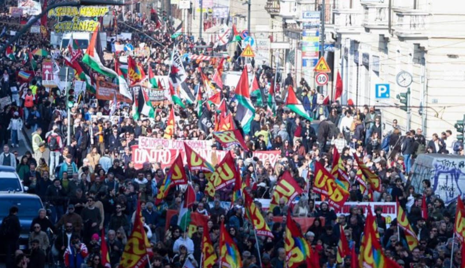 Italy Sees Mass Protests During Nationwide General Strike