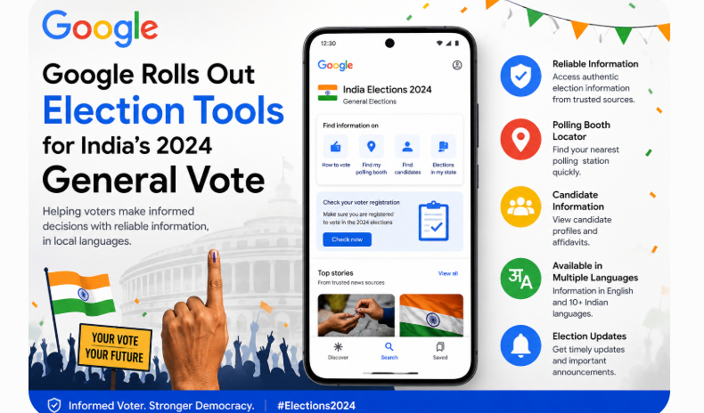 Google Rolls Out Election Tools for India's 2024 General Vote