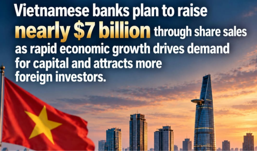 Vietnam Banks Plan $7 Billion Capital Raise as Economy Surges