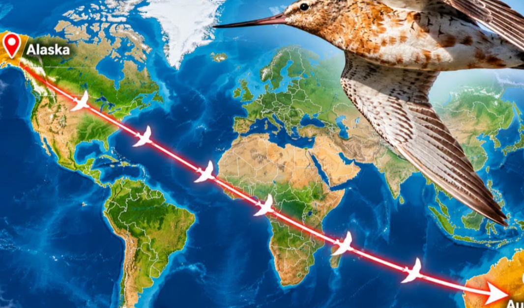 Five-Month-Old Bird Flies 8,425 Miles Nonstop Across the Pacific