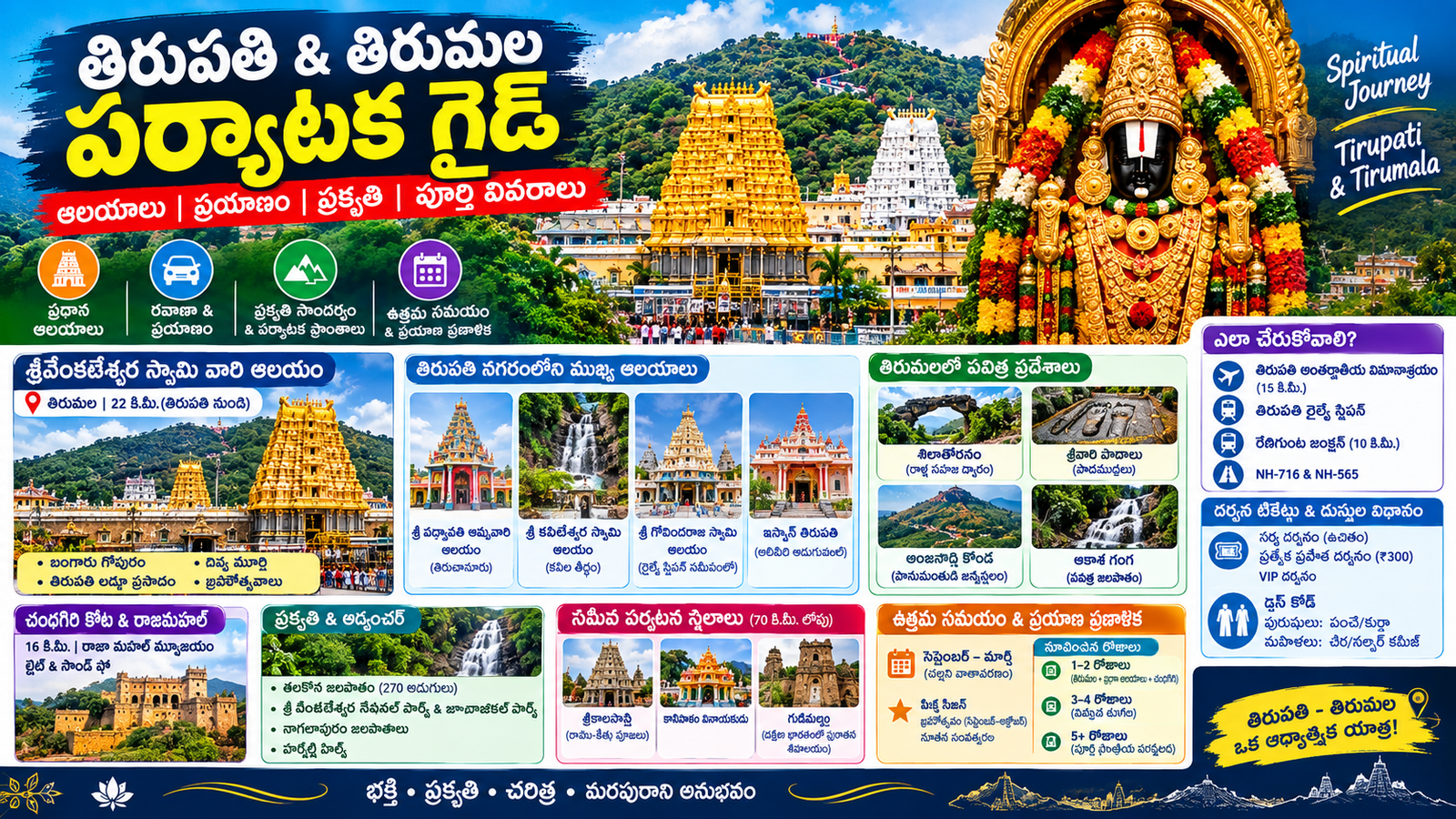 మూడ రోజుల తిరుపతి మరియు తిరుమల ప్రయాణ ప్రణాళిక
