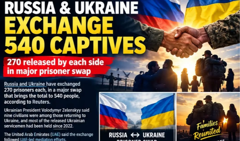 Russia–Ukraine War Both Sides Exchange 270 Prisoners Each