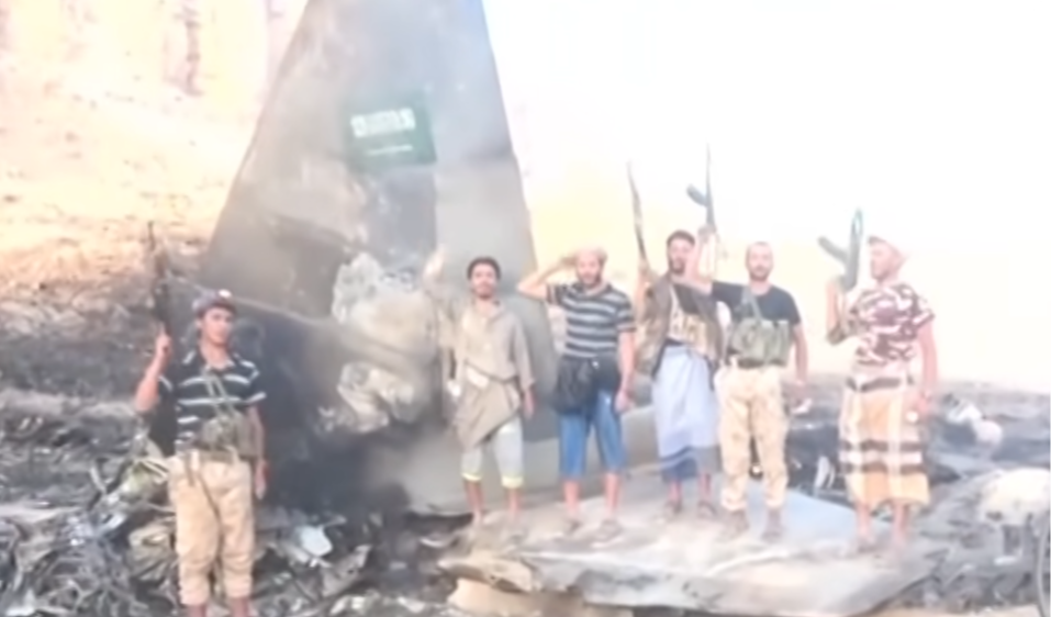 Video Verified Houthis Down Saudi F-15 Fighter Over Yemen