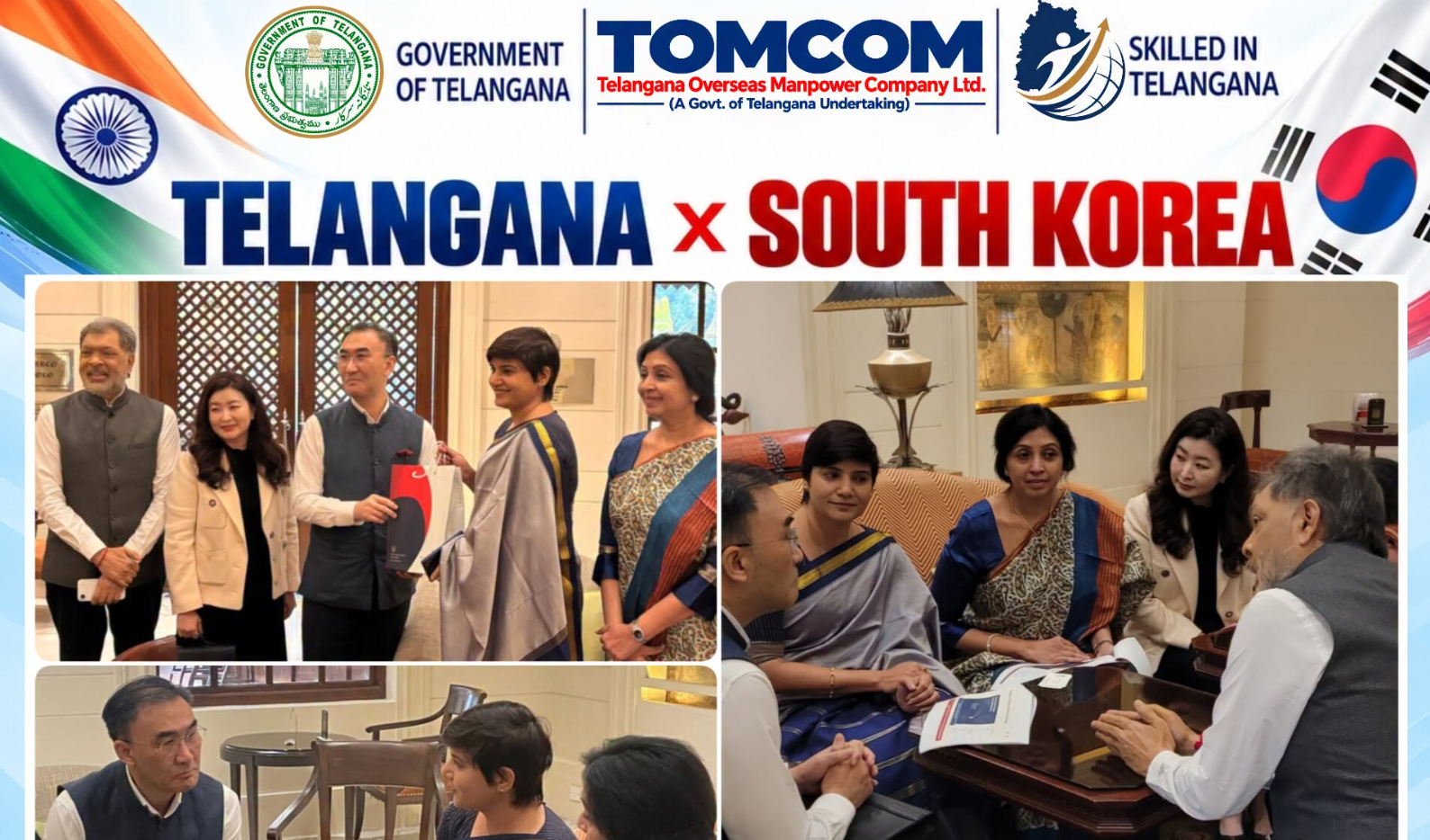 Telangana Explores South Korea Jobs for Youth Through TOMCOM