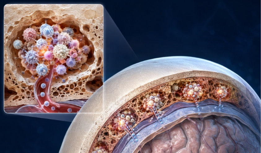 Skull Bone Marrow Holds Hidden Immune Hub That Fights Brain Cancer