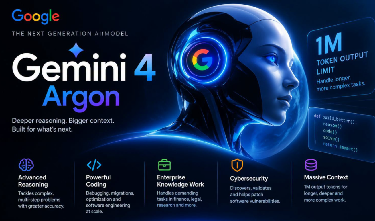 Google Gemini 4 Argon విడుదల AI డెవలపర్లు, వ్యాపారాలకు కొత్త ఫీచర్లు