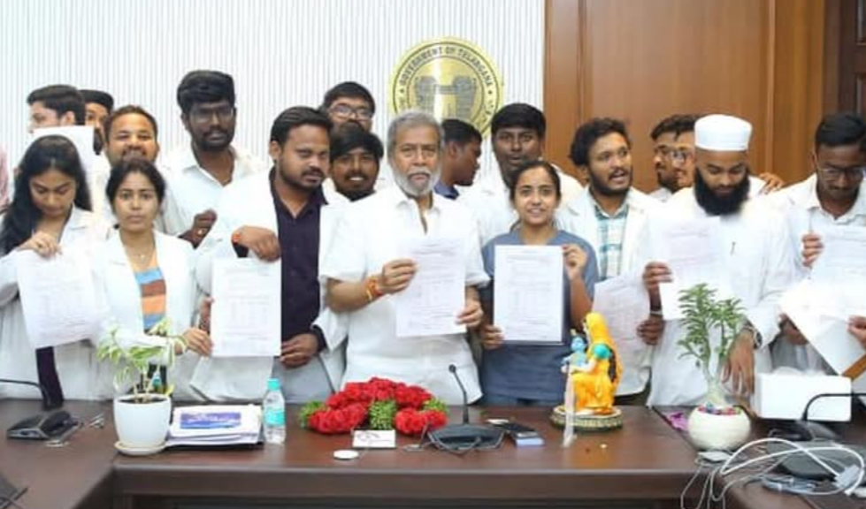 Telangana FMGs Protest Over Internship Stipend Disparity
