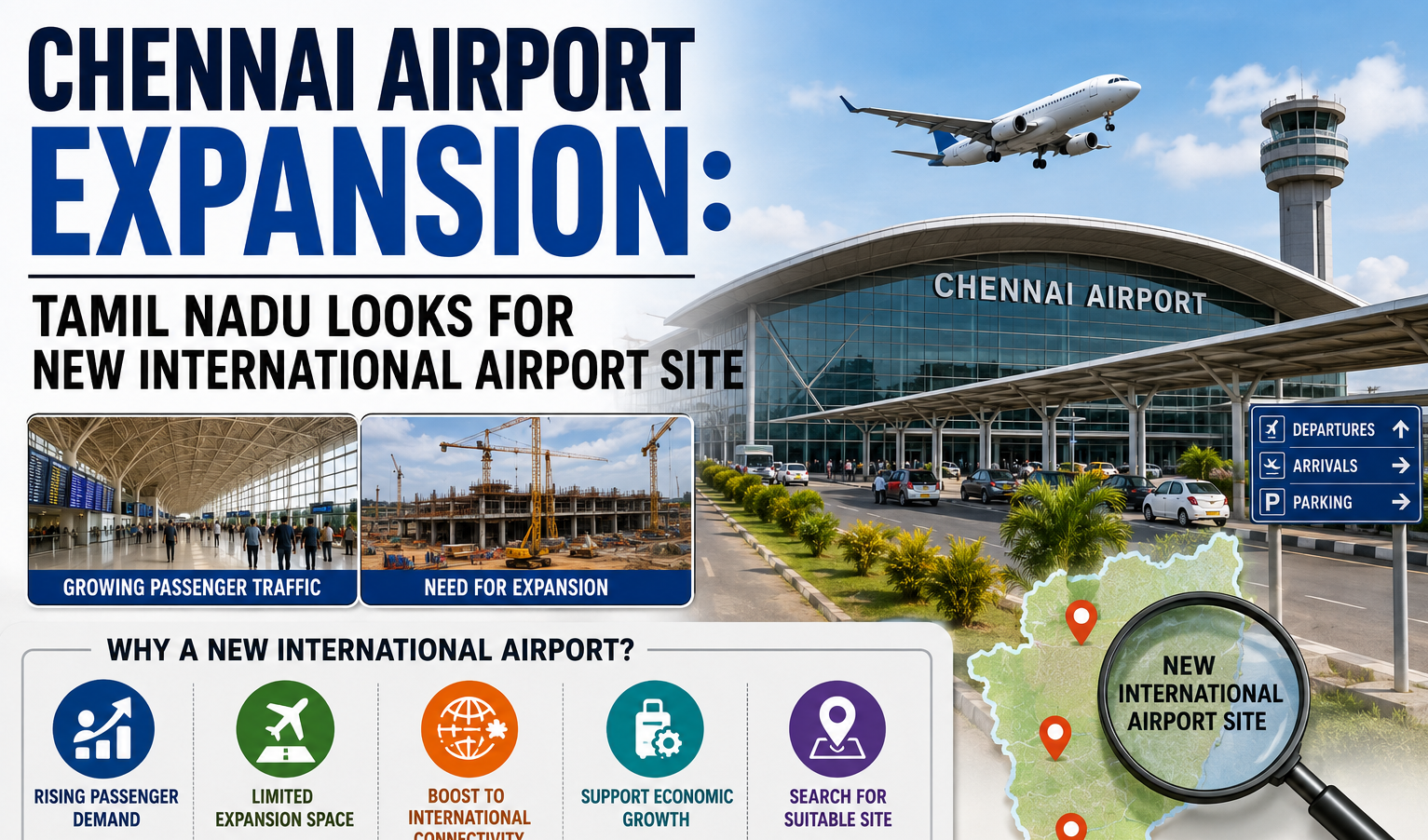 Chennai Airport Expansion Tamil Nadu Looks for New International Airport Site