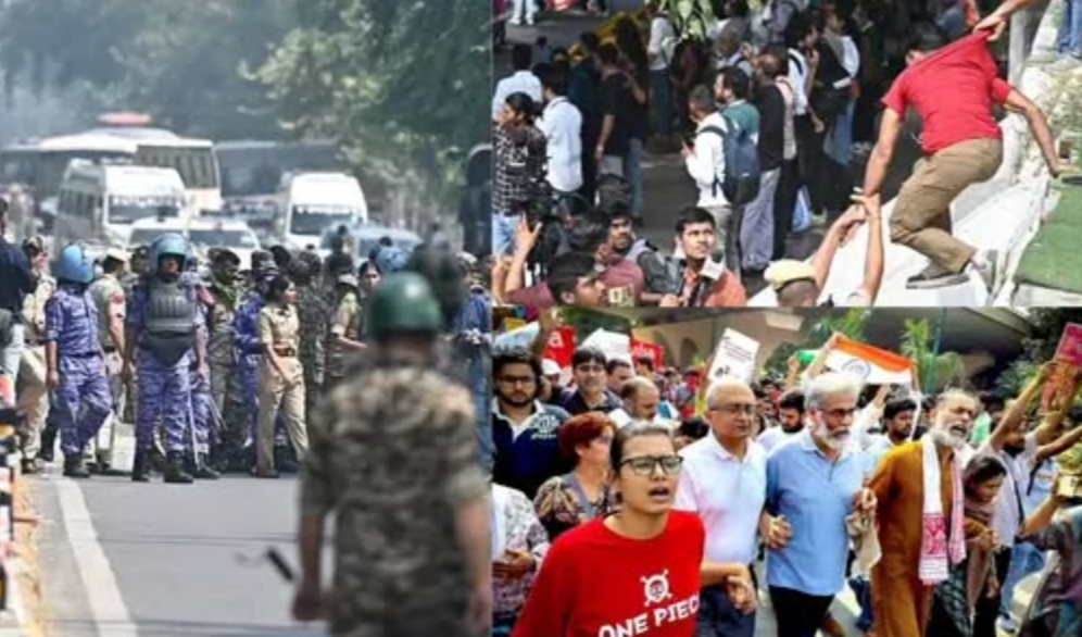 New Delhi Protests Over Voter-List Revision CJP Leaders Face Police Action