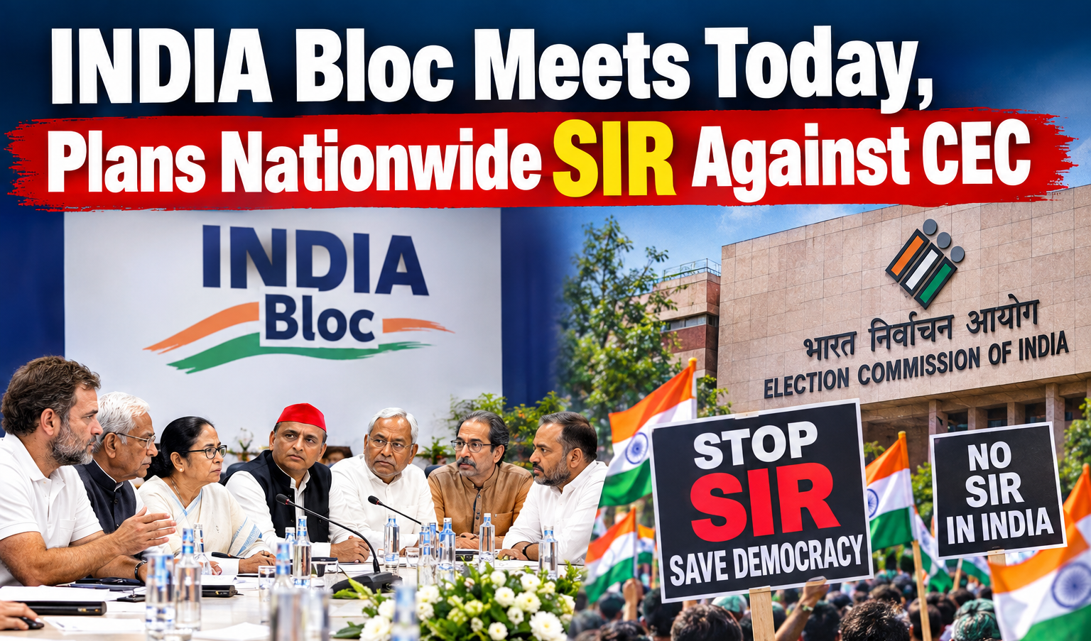 INDIA Bloc Meets Today, Plans Nationwide Stir Against CEC