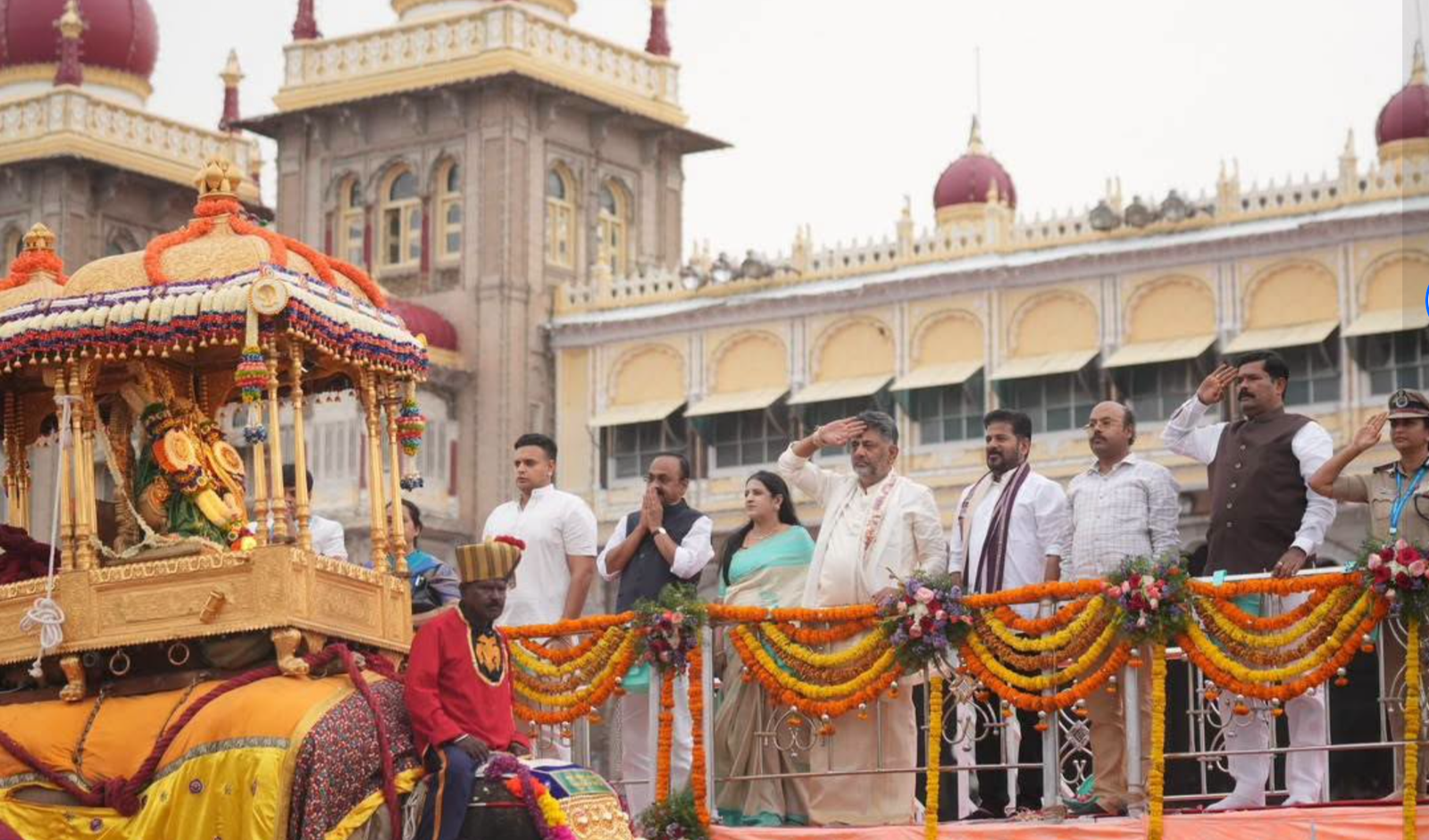 Revanth Reddy Attends Mysuru Dasara 2026 Jamboo Savari