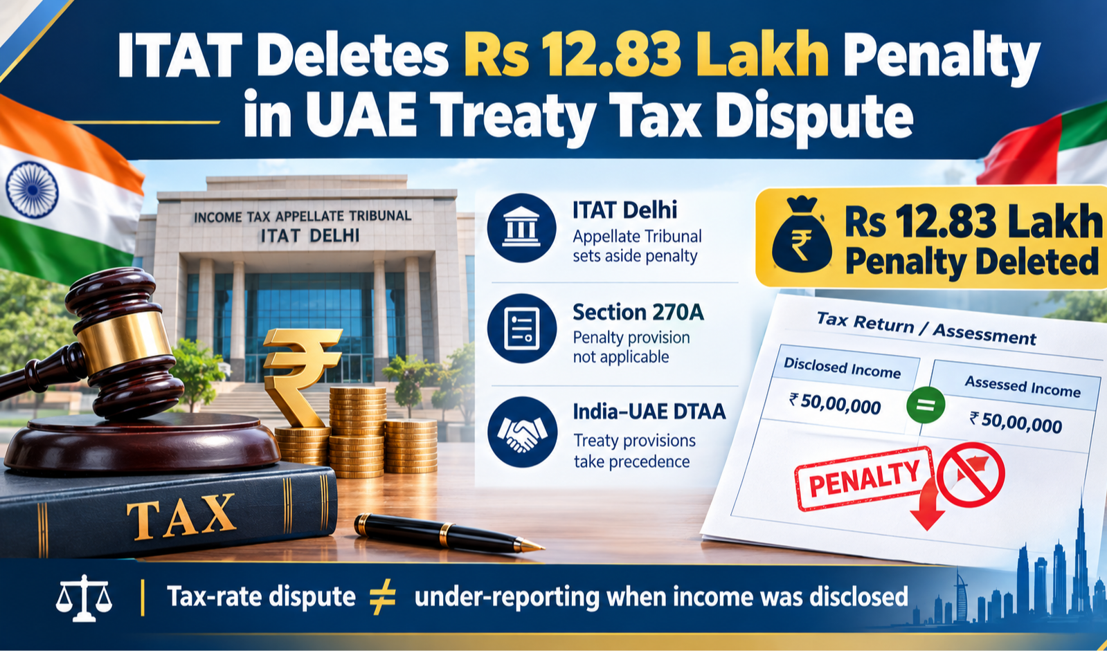 ITAT Deletes Rs 12.83 Lakh Penalty in UAE Treaty Tax Dispute