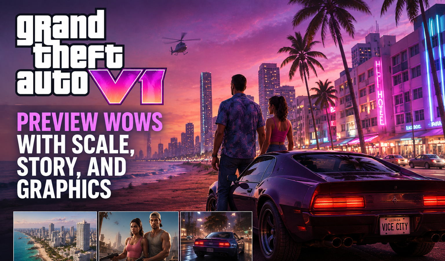 Rockstar's 26-minute preview showcases photorealistic graphics, dual protagonists, and an expansive world inspired by Florida.