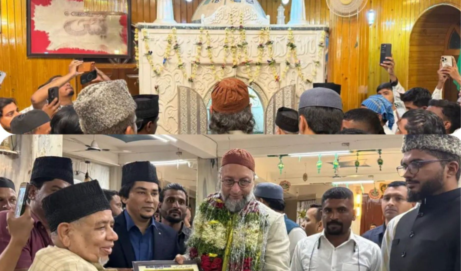 Asaduddin Owaisi Visits Bagdal Dargah Sharif in Bidar, Karnataka