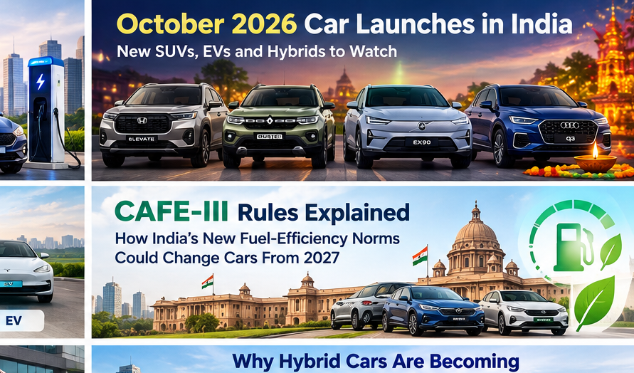 October 2026 Car Launches India New SUVs, EVs and Hybrids