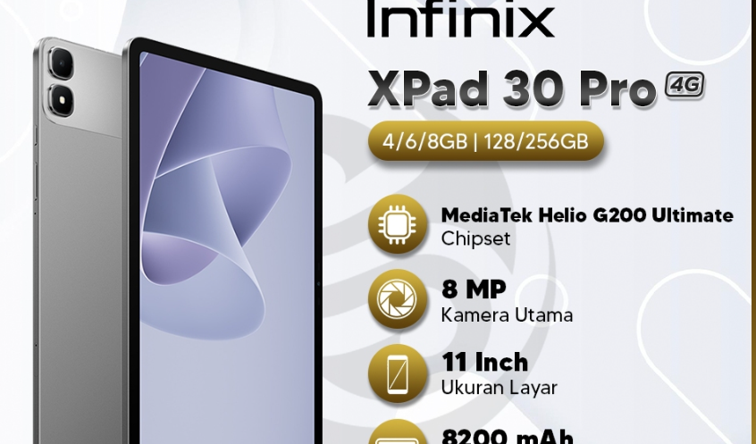 Infinix Xpad 30 Pro Debuts With Helio G200, 8,200mAh Battery