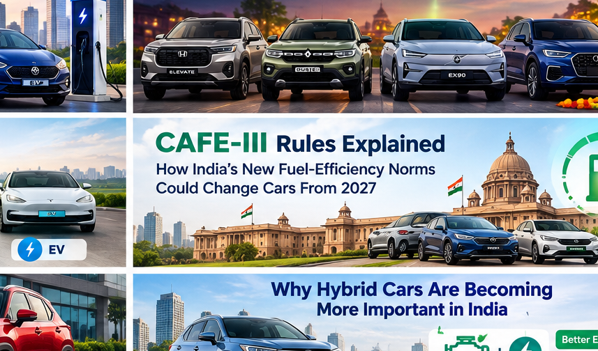 CAFE-III Rules India 2027 Explained Impact on Cars, EVs and Hybrids