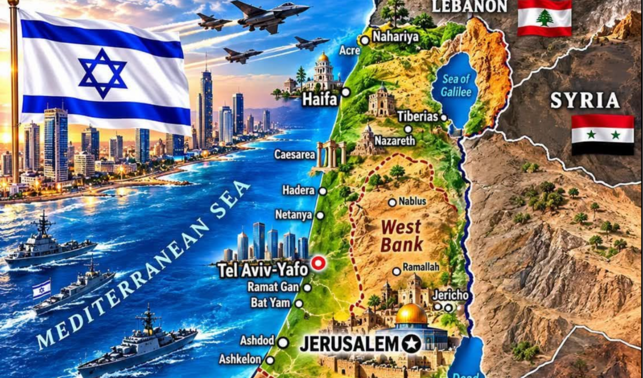 Israel Map 2026 Geography, Major Cities, Borders and Middle East Explained